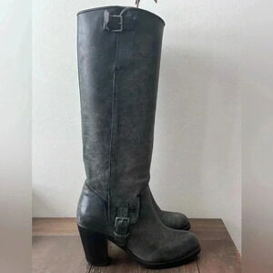 Ariat Gold Coast Distressed Tall Riding Boots Womens size 7.5 Grey Leather